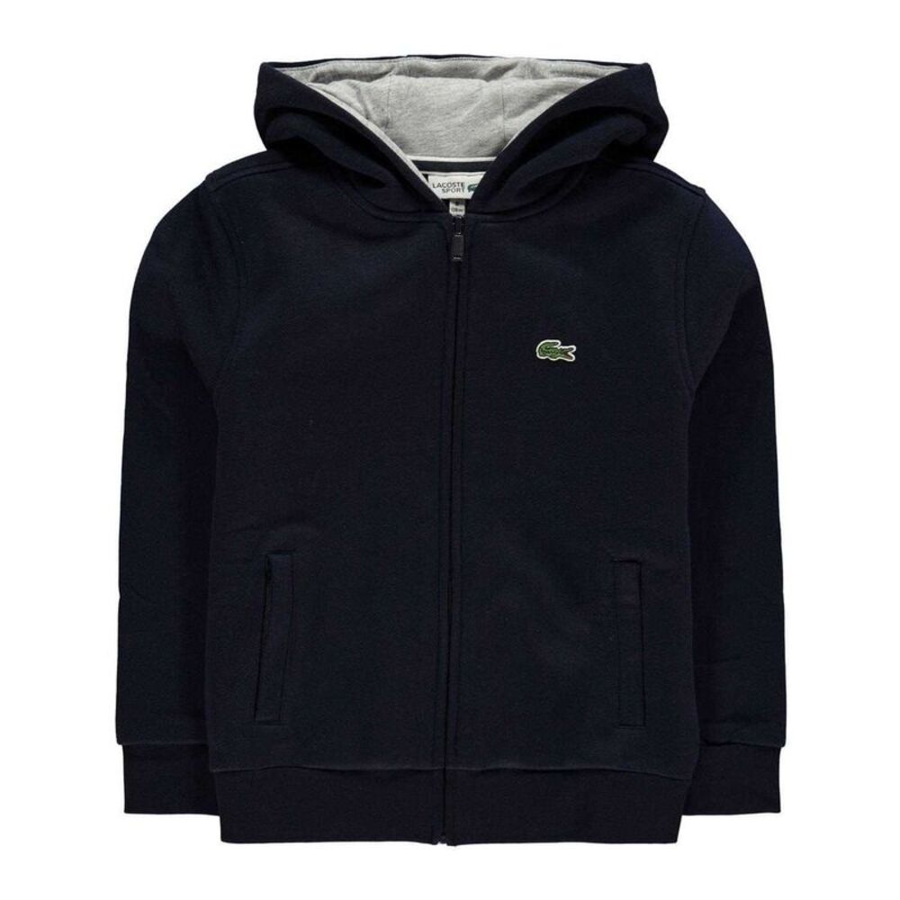 Lacoste Boys Basic Full Zip Hoodie / Navy